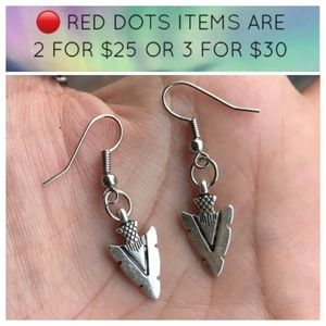 🔴SALE ! Sarrow head boho dangly steel earrings